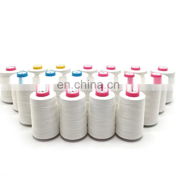 White Color Thick Raw Cotton Thread Trade 203 20s/3 Glazed Cotton Pearl Threads photo-4