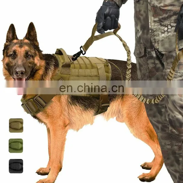 Outdoor Training Big Dog Harness Adjustable Non Pull Tactical Vest Military Dog Harness Tactical Military Dog Harness Vest photo-2