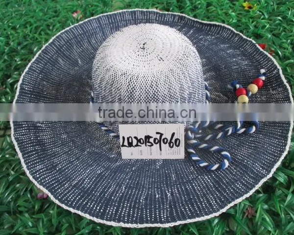 Summer Beach Sun Jazz Stingy Brim Cap Hat Ribbon Custom Straw Hat photo-6