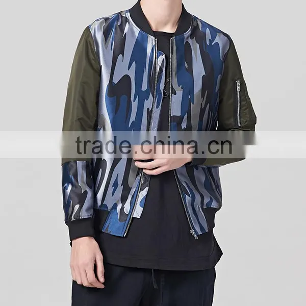 OEM Wholesale Mens Sublimation Printed Bomber Jackets photo-2