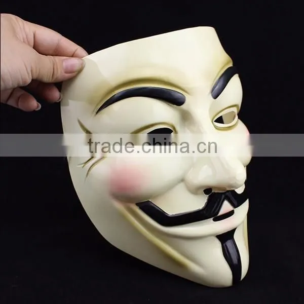 Wholesale PVC/latex Guy Fawkes Mask V for Vendetta Mask /Christmas Halloween Masquerade Mask for V For Vendetta Mask photo-5