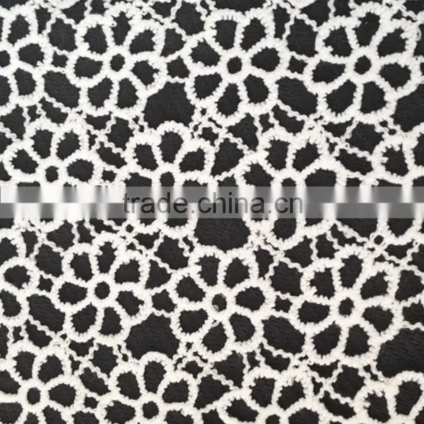 2016 Beautiful Lace Accessory Design 100% Polyester Lace Fabric With Flower Design photo-2