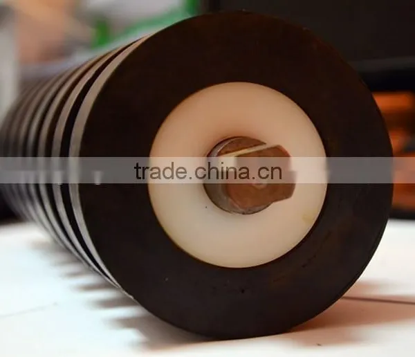 China Top Quality Size 89*465mm Rubber Coated Conveyor Idler Roller for Coal Mining photo-5
