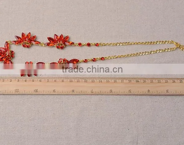 Beautiful High Quality Noble Diamond Necklace Earring Set photo-5