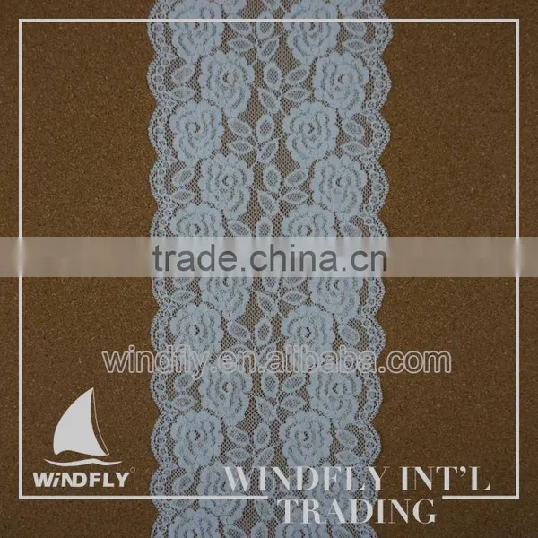 Make To Order Stretchy And Soft Cream Lace Saree For Home Textile