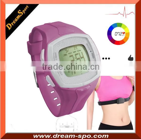 All-in-one Heart Rate Monitor Watch With Chest Strap Calorie Counter Digital Watch With Pedometer Stopwatch, HRM DHP-828 photo-4