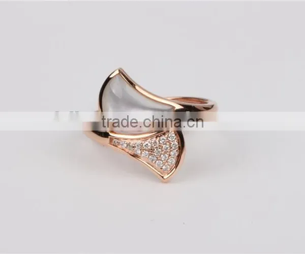 Italy Famous Jewellry 14K Gold Diamonds Ring Fashion Jewelry photo-5
