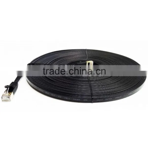 RJ45 Flat Cat7 Shielded Ethernet Cable SSTP Patch Cord photo-3