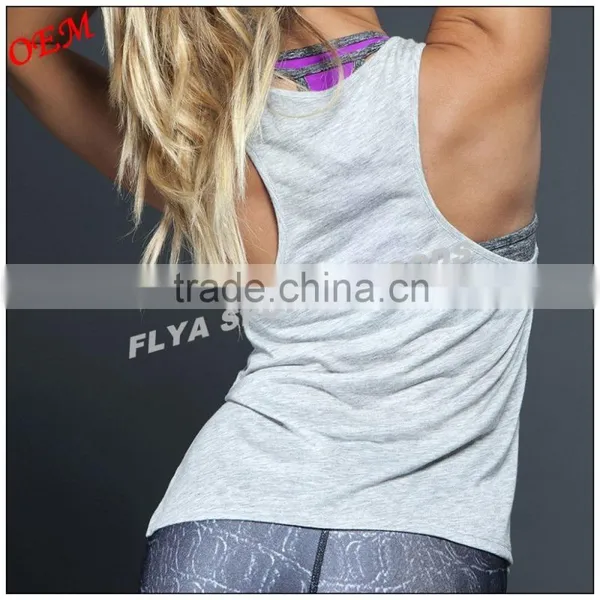 Hot Selling Custom Low Price Loose Sports Top Latest Fashion Sexy Yoga Vest Women Stringer Gym Singlet Quality Choice Most Popular photo-4
