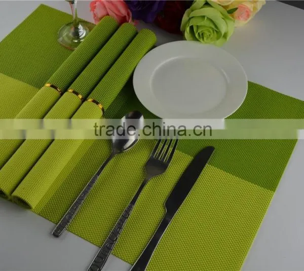 Bright Color Shinny Green Table Mats Placemats for Dining Heat Insulation Kitchen Placemat Table Decoration photo-6