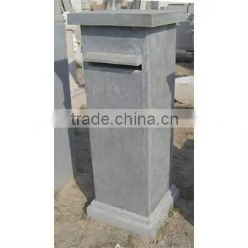 blue limestone postbox