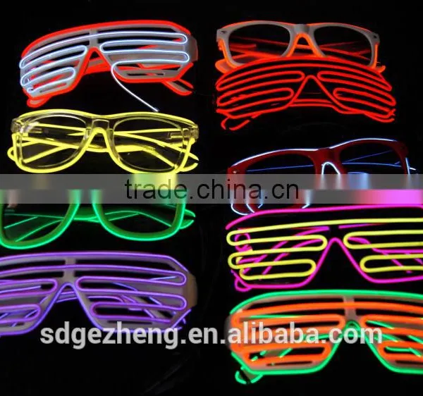 Wholesale LED Shutter Party Glasses Flashing el Wire Sunglasses With CE ROHS Approval photo-3