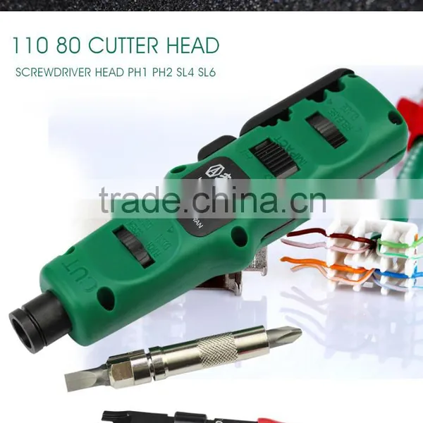 Cable Impact Punch Down Tool Wire Stripping Knives Mini Utility Portable Network Punch Down Tool for 110 88 Modules photo-5
