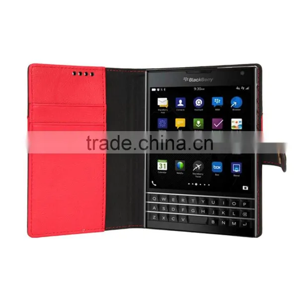 Wallet Mobile Phone Leather Case for Blackberry Passport Q30 photo-6