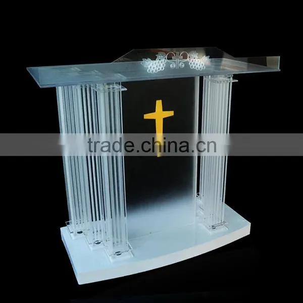 Factory Produce Acrylic Church Organic Glass Pulpit photo-5