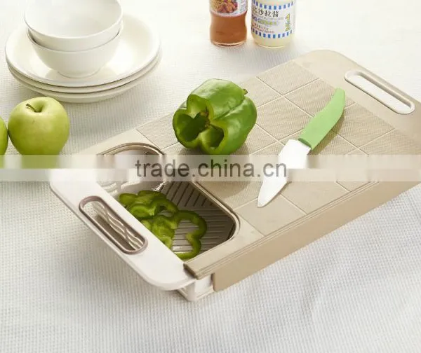 Plastic Cutting Board With Drawer Removable Foldable Antibacterial Non Slip Chopp Board photo-3