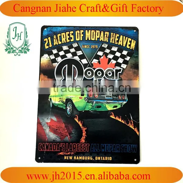 Custom Embossed Decorative Metal Tin Plate Metal Tin Sign Board for Promotional photo-4