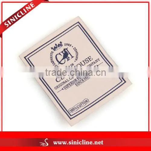 Sinicline 100% Polyester Fabric Woven Labels/Woven Tags for Clothing