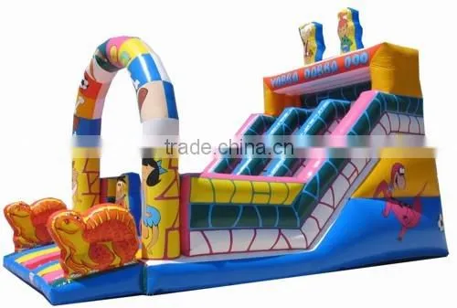 6m Tall Attractive Yabba Dabba Doo Double Lane Inflatable Slide for Kids photo-3