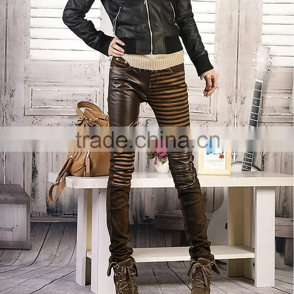 Sexy Women's Jeans Leather Detail Skinny Stretch Fashion Casual Pants Denim photo-4