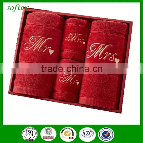100% Cotton 4 Pieces Customized Towel Set With Logo in Gift Box photo-4