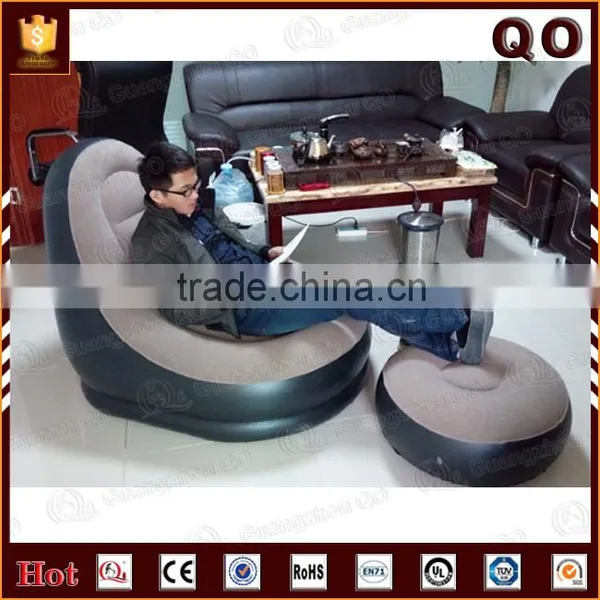 Cheap Comfortable Inflatable Flocking Sofa photo-2