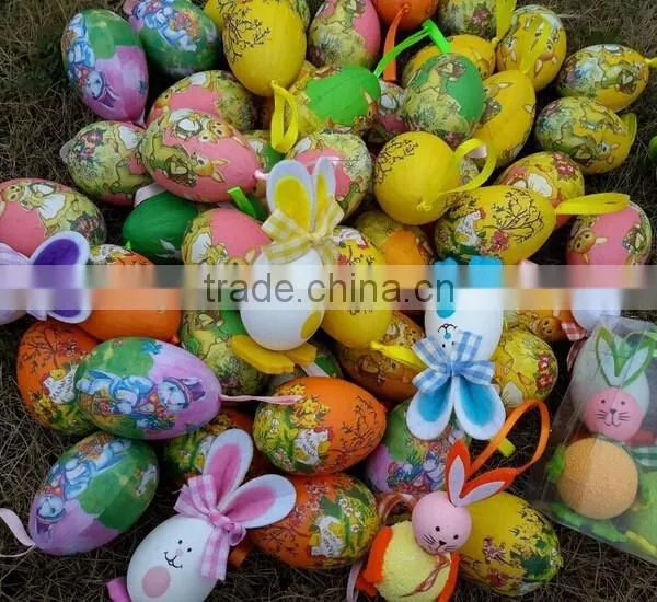Customized Mini Outdoor Decoration Printed Logo Plastic Easter Eggs