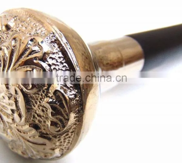 Designer Brass Walking Stick/Antique Beautiful Walking Stick/Black Wood Walking Stick Wk1118 photo-2