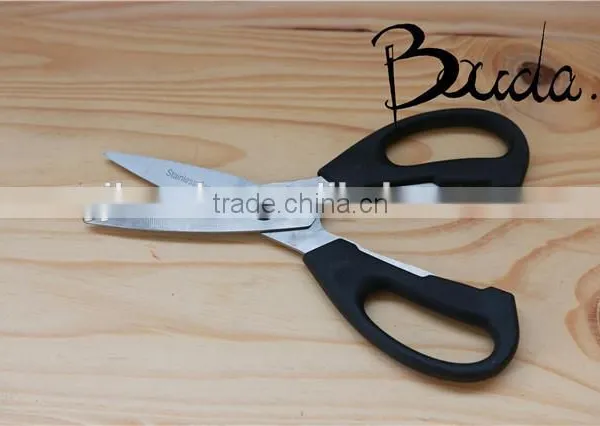 Multi-fonction Black Handle With Sharp Blade Lobster Scissors BD-S1710