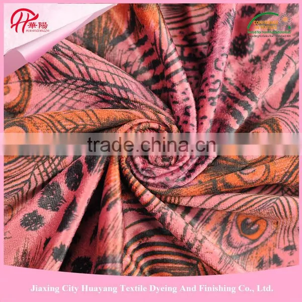 100% Polyester Free Samples and Swatches Printed Polyester Micro Velboa Fabric Wholesale photo-2