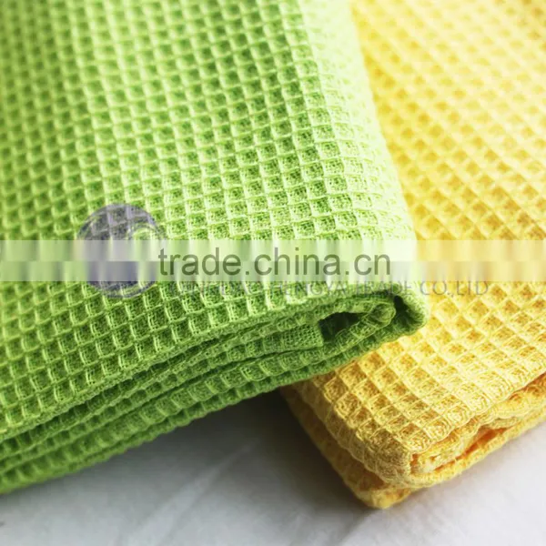 China Cheap Solid Color Yarn Dyed Cotton Waffle Dish Cloth photo-4