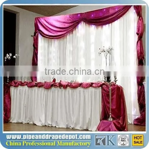 Allstar Elegant Telescopic Beautiful Pipe Drape System Organza Wedding Backdrop Curtain photo-3