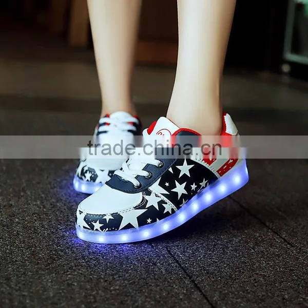 New Design Unisex LED Shoes Sneakers/LED Light Up Kids Running Shoes photo-5