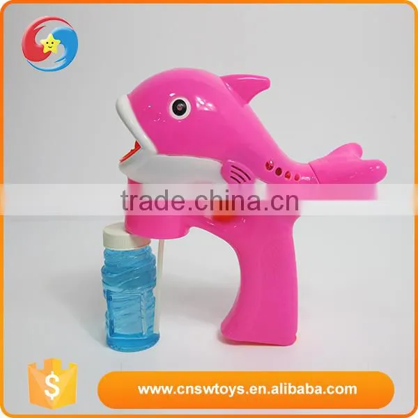 Plastic Cartoon Cute Animal Dolphin Bubble Gun Toy With Light photo-2