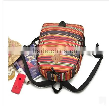 Canvas Backpack 2016 New Fashion Backpack Stripe Sport Backpack Quality Choice photo-5