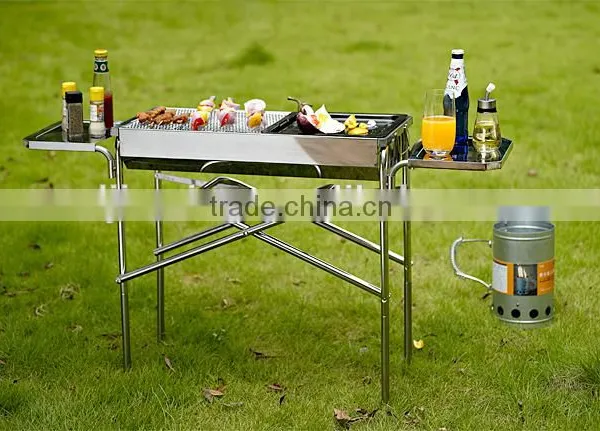 Outdoor 430 Stainless Steel Charcoal BBQ Grill photo-3