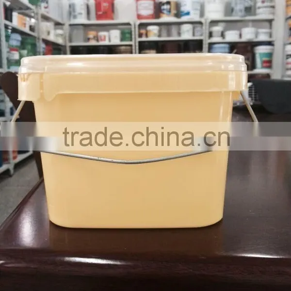 1.5L Square Plastic Buckets With Lids