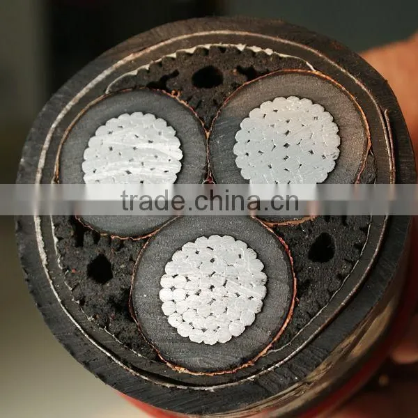 BS 6622 Standard 8.7/15KV(Um=17.5KV) Three Core Aluminum Electric Cable