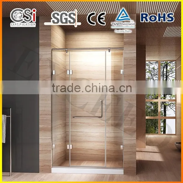 Wall to Wall 8 mm Glass Frameless Shower Enclosure Easy Clean Glass EX-414 Supplier's Choice photo-2