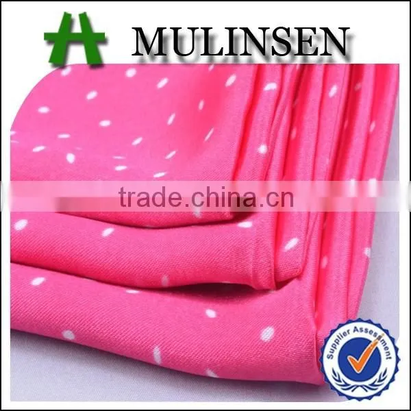 Mulinsen Textile Fabric Manufacturer With Twist 100%polyester Light Weight Satin Fabric