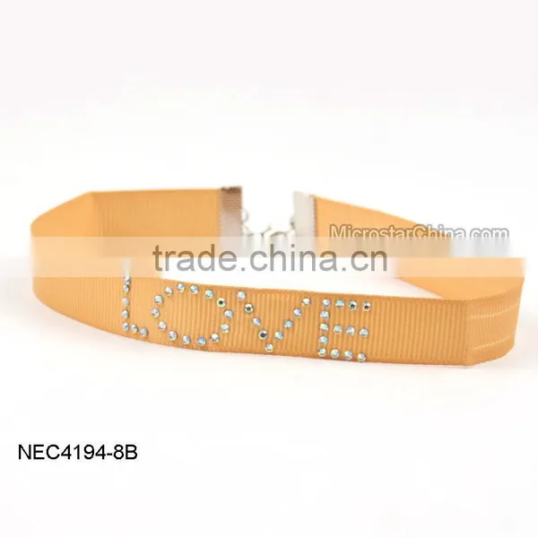 2016 New Design Hotsale Fashion Adjustable Ribbon Choker Necklace photo-4