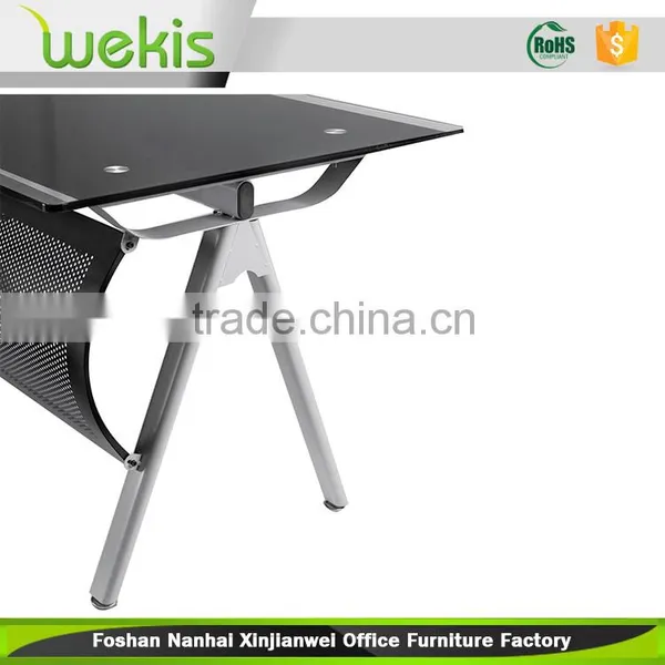 Black Color Modern Office Desk Executive Ceo Desk Glass Office Table in Office Furniture Quality Choice Most Popular photo-4
