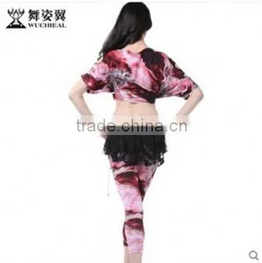 Wuchieal 2015 Printing Training Belly Dance Costume Set Quality Choice photo-5