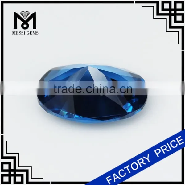 Messi Gems Hotsale Product Oval 10 x 14 120# Blue Synthetic Spinel photo-4
