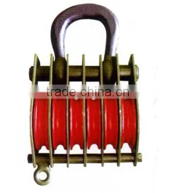 Drop Forged Hardware Alloy Steel/carbon Steel Lifting Hoist Six Wheel Close Link Type Steel Lifting Hoist Pulley Block photo-4