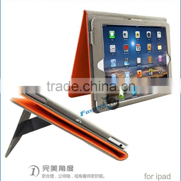Special Design Pure Color Luxury Wallet Case for Ipad Air Leather Case With Multi Function photo-3