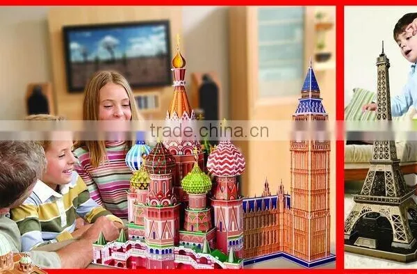 2015 Halloween Castle Diy Intelligent Toys 3d Paper Jigsaw Puzzle photo-6