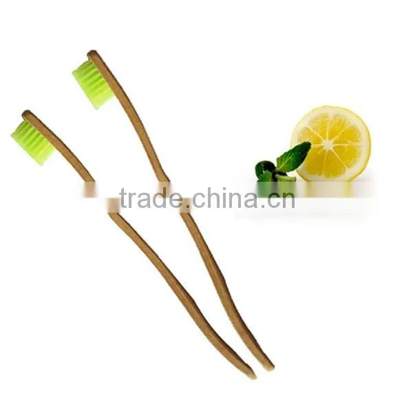 2016 Eco-friendly Biodegradable Wave Bamboo Wood Toothbrush photo-5