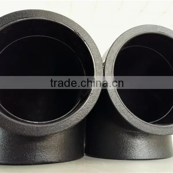 High Quality Plastic PVC/PE Hdpe Pipes and Fittings 90 Degree Elbow photo-3