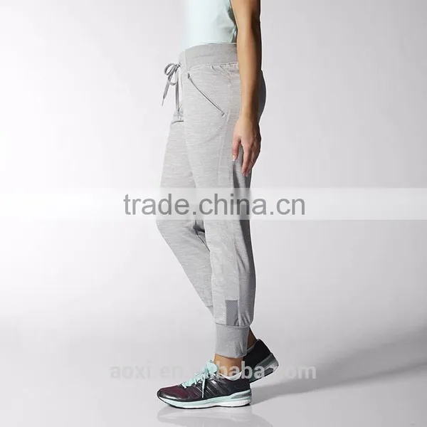 Hot Sale Polyester French Terry Zipper Pockets Sportswear Fitness Women Running Pants photo-3